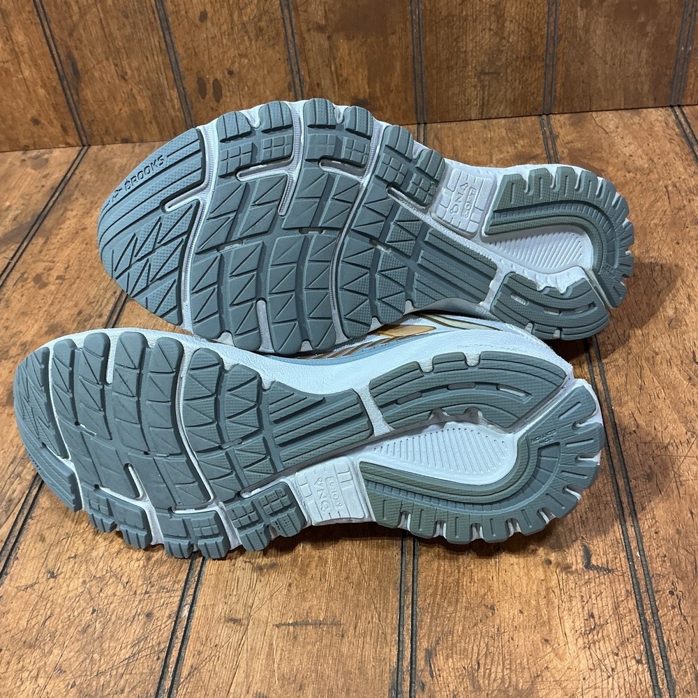 Brooks Women's Adrenaline GTS 20 White Gray Gold Sneakers 1202961B164 Size 8.5 B - Picture 9 of 12
